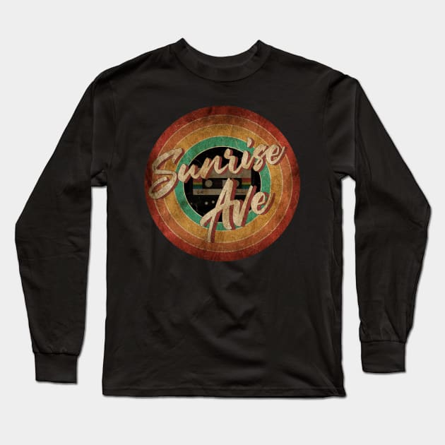 Sunrise Ave Vintage Circle Art Long Sleeve T-Shirt by antongg